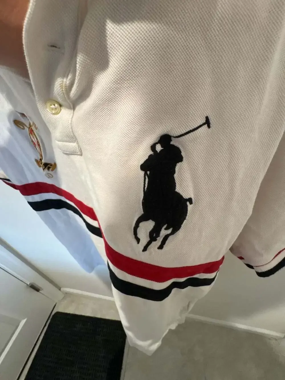 Polo Ralph Lauren Custom Slim Fit Fine Quality Goods 1967 Crest Polo Shirt